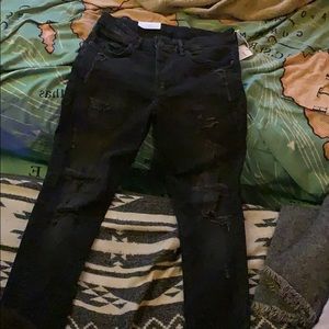 Black ripped jeans